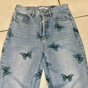 PacSun Light Blue Butterfly Jeans